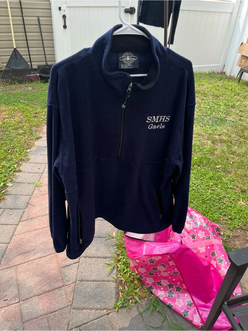 SMHS Gaels Navy Quarter-Zip Fleece Pullover size 2x
